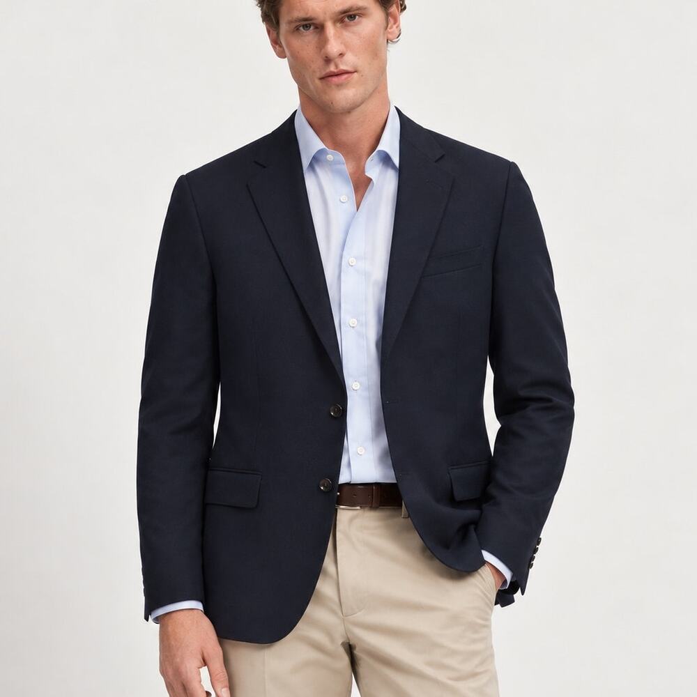 J.Crew Ludlow Loro Piana Wool Navy Blazer Jacket size 40R Slim